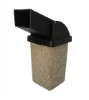 Picture of Quick Ship Concrete Trash Can 30 Gallons with Drive-Thru Lid