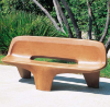Picture of 77" Contour Tripod Bench with Back - Concrete - Portable
