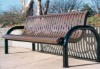 Picture of Classic Modern 6 Foot Metal Bench with Back