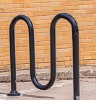 Picture of 5 Space - 3 Loop Bike Rack - 1 5/8 In. Galvanized Steel - Surface Mount 