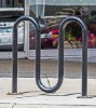 Picture of 5 Space - 3 Loop Bike Rack - 2 3/8 In. Galvanized Steel - Surface Mount 