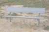 6 Ft. Aluminum Park Bench With Back - Galvanized Frame - Inground Mount