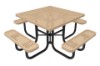 RHINO Perforated Square Picnic Table Thermoplastic