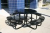 RHINO Solid Top Picnic Table with Expanded Metal Seats