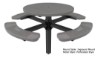 RHINO Inground Thermoplastic Pedestal Picnic Table