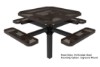 Octagonal Pedestal Picnic Table RHINO Inground Mount