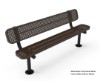 RHINO 6 Foot Bench Perforated Metal - Surface Mount