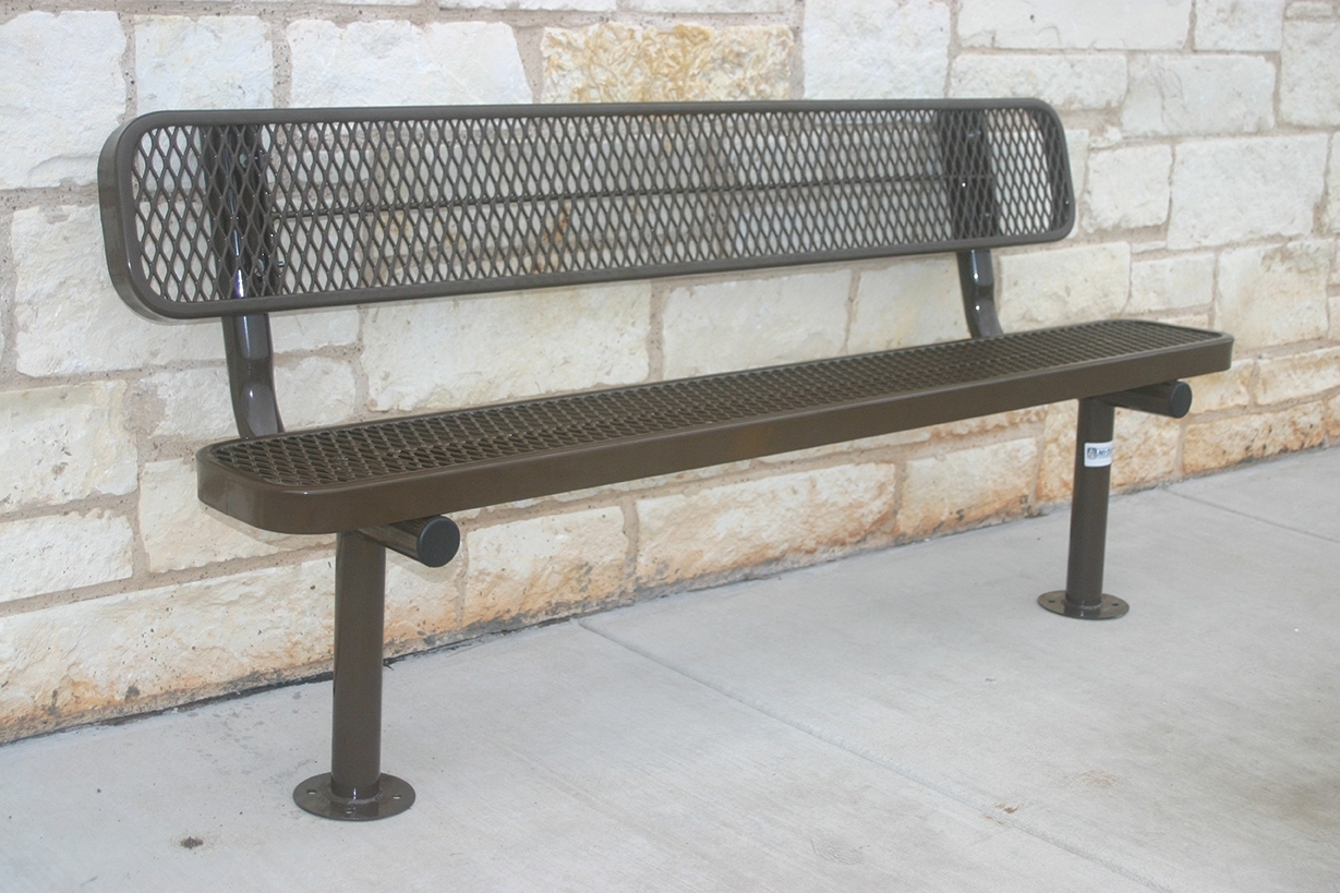RHINO 6 Foot Thermoplastic Metal Bench, Portable / Inground Mount ...