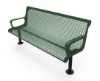 RHINO 4 Foot Contoured Bench with Arms and Back - Surface Mount