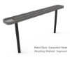 ELITE Series 8 Ft. Bench without Back,  Inground Mount, Expanded Metal