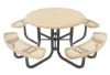 Thermoplastic ELITE Series Solid Top Picnic Table with Expanded Metal Seats