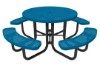 ELITE Series Round Picnic Table - Thermoplastic Perforated Metal