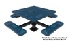 ELITE Series Pedestal Picnic Table Perforated Metal Surface Mounted