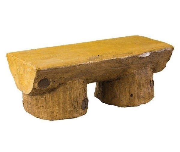 4 Ft. Concrete Log Design Bench without Back
