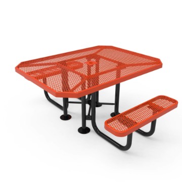 ELITE Series ADA 46" Octagonal Thermoplastic Steel Picnic Table - Expanded