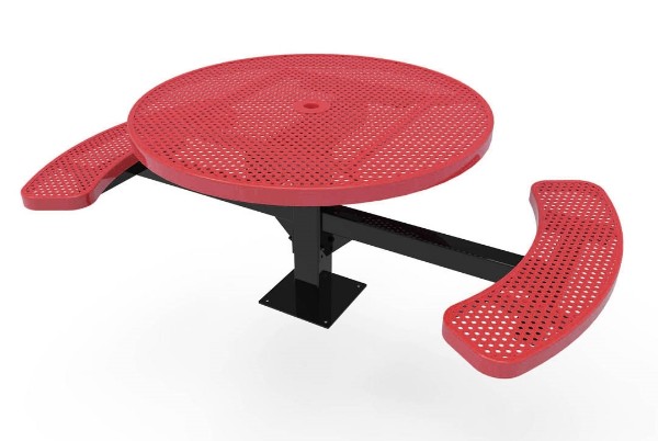 Elite Series Round Picnic Tables Pedestal Inground Mount
