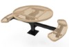 Elite Series Round Picnic Tables Pedestal Inground Mount