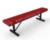 ELITE Series 4 Ft. Rolled Edges Bench without Back Perforated Surface Mount