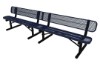 ELITE Series 10 Foot Bench with Back, Expanded Metal, Portable