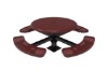 ELITE Series Solid Top Picnic Table with Perforated  Metal Seats