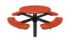 ELITE Series Nexus Solid Top Picnic Table with Perforated Metal Seats