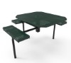 Thermoplastic ELITE Series Nexus Picnic Table with Perforated Metal Seats