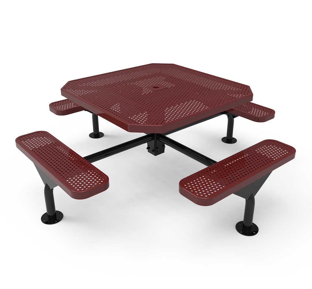 ELITE Series Nexus Octagonal 46" Solid Top Thermoplastic Metal Picnic ...