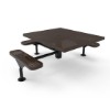 Thermoplastic ELITE Series Nexus Picnic Table with Perforated Metal Seatsv