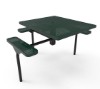 Thermoplastic ELITE Series Nexus Picnic Table with Perforated Metal Seatsv