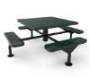 Thermoplastic ELITE Series Nexus Picnic Table with Perforated Metal Seats