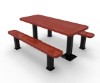 ELITE Series 6 Foot Thermoplastic Steel Picnic Table