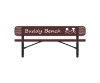 ELITE Series 4 Foot Rectangular Thermoplastic Buddy Bench With Back