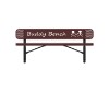 ELITE Series 4 Foot Rectangular Thermoplastic Buddy Bench With Back