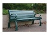 6 Ft. Recycled Plastic Bench With Back - Powder Coated Aluminum - Surface Mount - Portable
