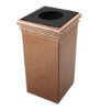 30 Gallon Stone Tec Square Polymer Concrete Plastic Trash Receptacle