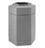 30 Gallon Plastic Trash Receptacle - Hexagon Design