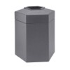 45 Gallon Plastic Trash Receptacle - Hexagon Design