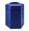 45 Gallon Plastic Trash Receptacle - Hexagon Design