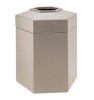 45 Gallon Plastic Trash Receptacle - Hexagon Design