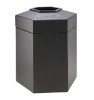 45 Gallon Plastic Trash Receptacle - Hexagon Design