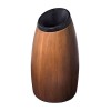 15 Gallon Polyethylene Trash Can with Wood Finish