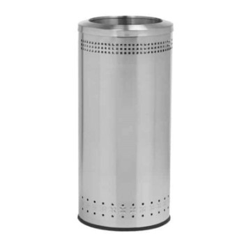 Powder Coated Steel Trash Can with Open Top