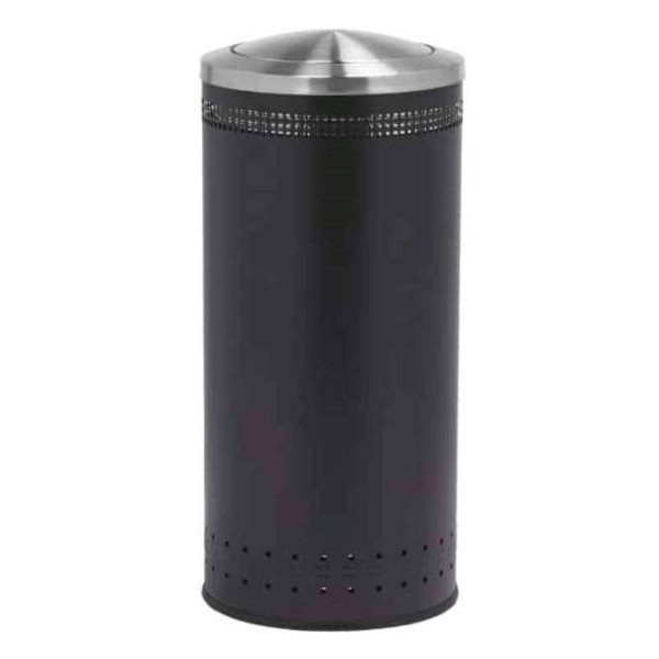 Powder Coated Steel Trash Can with Swivel Top