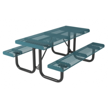 6 ft Rectangular Thermoplastic Steel Picnic Table