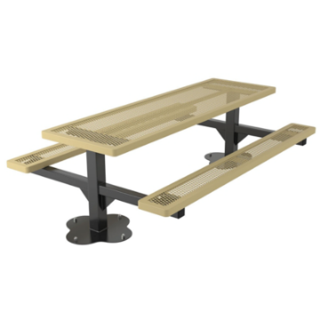 Rectangular Thermoplastic Steel Picnic Table