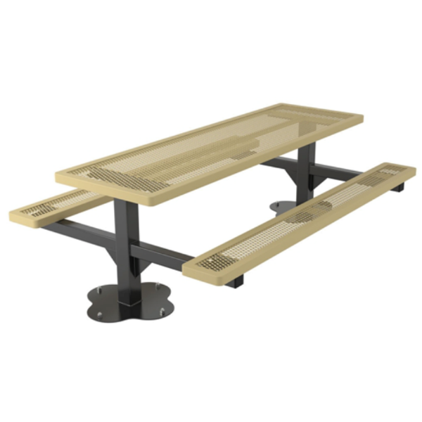 Rectangular Thermoplastic Steel Picnic Table