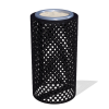 Round Ash Urn - Plastic Coated Perforated Steel