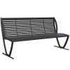 Zion 6 Ft. Powder Coated Steel Bench with Back