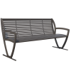 Zion 6 Ft. Powder Coated Steel Bench with Back