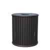 Zion 32 Gallon Powder Coated Steel Trash Receptacle with Lid